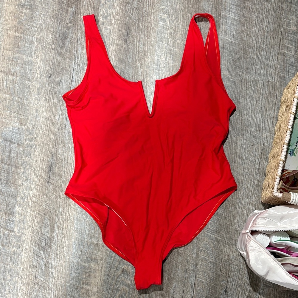 Red One-Piece Swimsuit